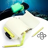 AmazingSpark Glow in Dark Dive Slate for Underwater Communication | with Pencil and Clip,7.28 x 5.91 Inches Underwater Notepad Scuba Diving Writing Board for Scuba, Snorkeling, Dive Gear