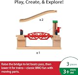 BRIO World Lifting Bridge Wooden Train Set Add On 66.5 x 10.2 x 15.1 cm view 3