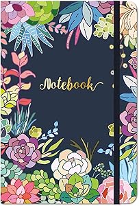 Ruled Notebook/Journal - Lined Journal, 8.4" X 5.8", Hardcover, Page Mark, Thick Back Pocket, Lay Flat 360° to Write Easy with Premium Paper, Ruled Journal, Perfect for School, Office & Home