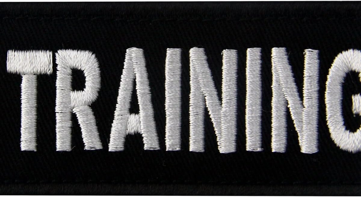 in Training Service Animal Vests/Harnesses Emblem Embroidered Fastener Hook & Loop Patch, 4 X 1.5 Inch, Mittel - Image 3