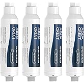 AQUA CREST RV Water Filter, RV Inline Water Filter with NSF Certified, Reduces Chlorine, Bad Taste and Odor, Ideal for Garden and Camper (Filter 4 Pack)