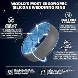 Egnaro Silicone Ring Men 1/4/5/6/7 Multipack of