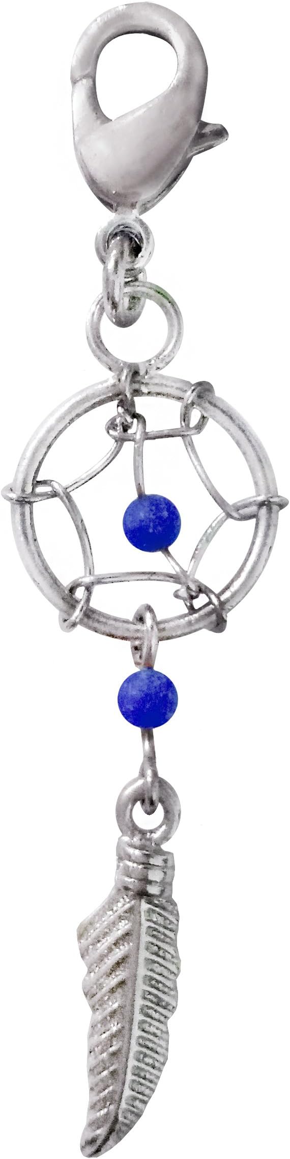 Rhodium Plated Charm Stone with Loop 1.0 * 11 mm, the leaf size 12 mm available in several colours.