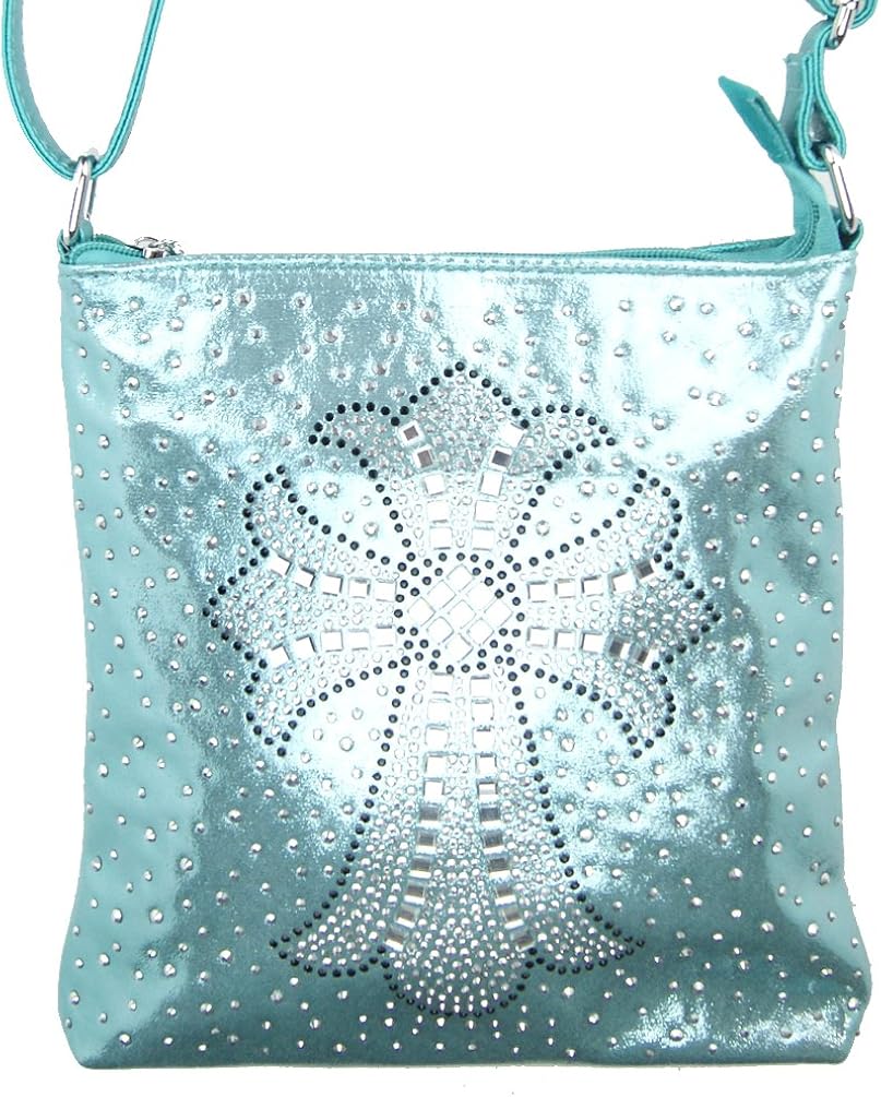 8473 Rhinestone Cross Bling Bling Cross Body Bag Handbags