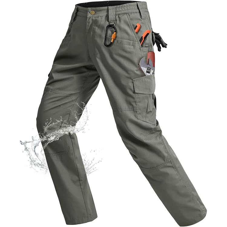 Pantalon Cargo Convertible Homme BC Clothing Taille L 32 - Gris, Neuf Avec étiquettes