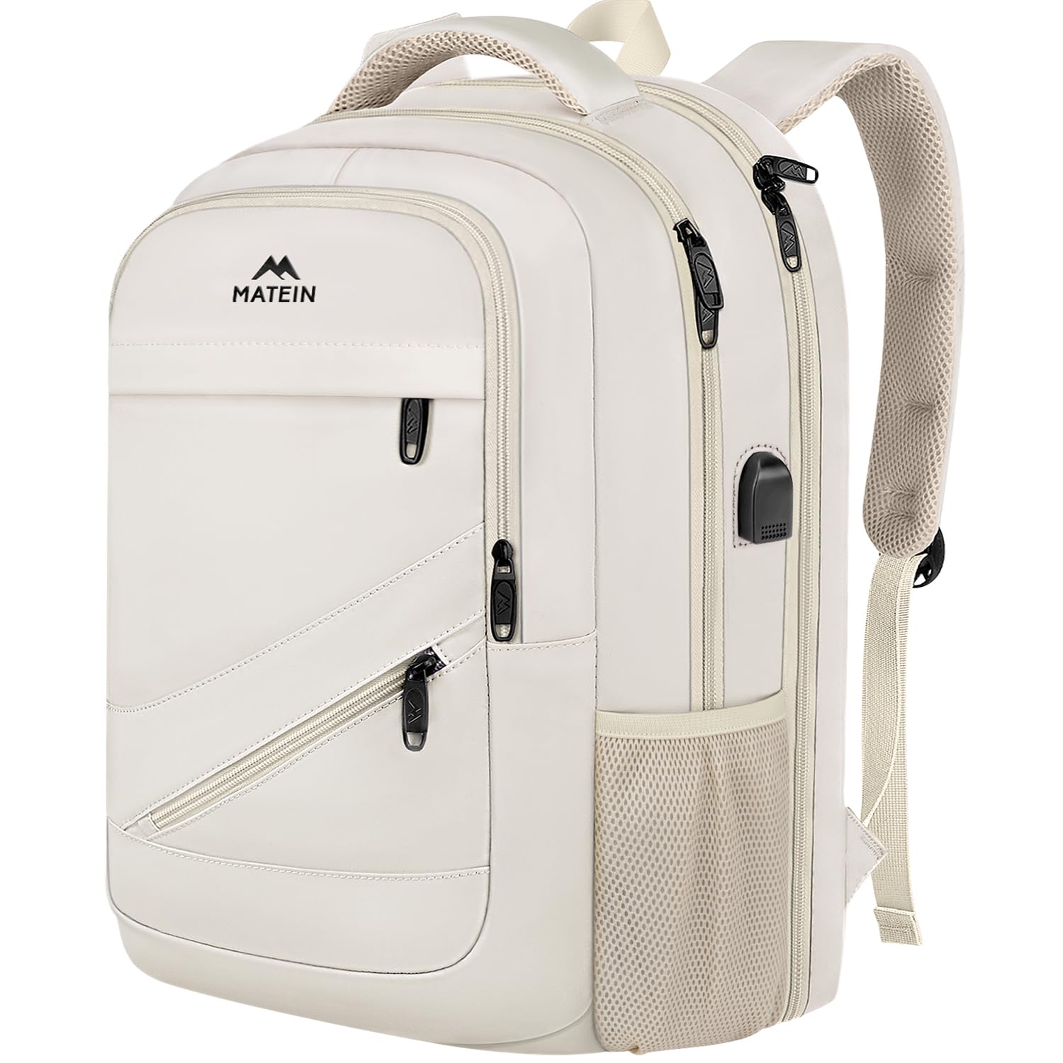 Photo 1 of MATEIN Extra Large Backpack for Women, 18 Inch TSA College Backpack with Multiple Compartments & USB Charging Port, 50 L Fashion Work Computer Carryon for Business, Cream Beige