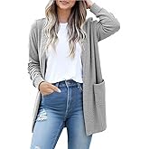 Lightweight Trendy Cardigan Sweaters for Women Open Front Casual Loose Spring Fall Outfits with Pockets