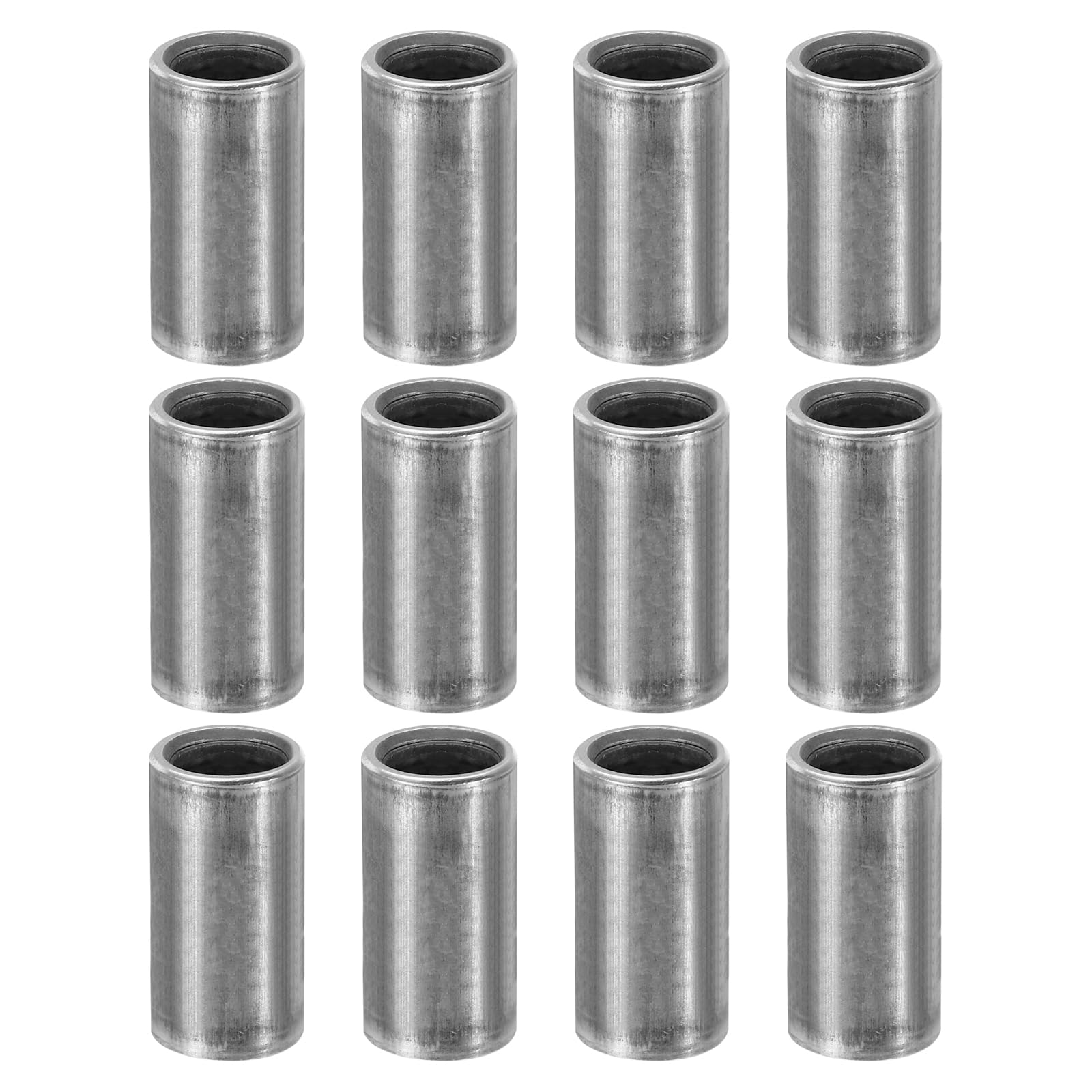 PATIKIL M8 Steel Spacers, 12 Pcs Metal Spacers Steel 8mm ID x 12mm OD x 25mm L Carbon Steel Spacer Screw Standoff Round for 5/16in or M8 Screw Bolts
