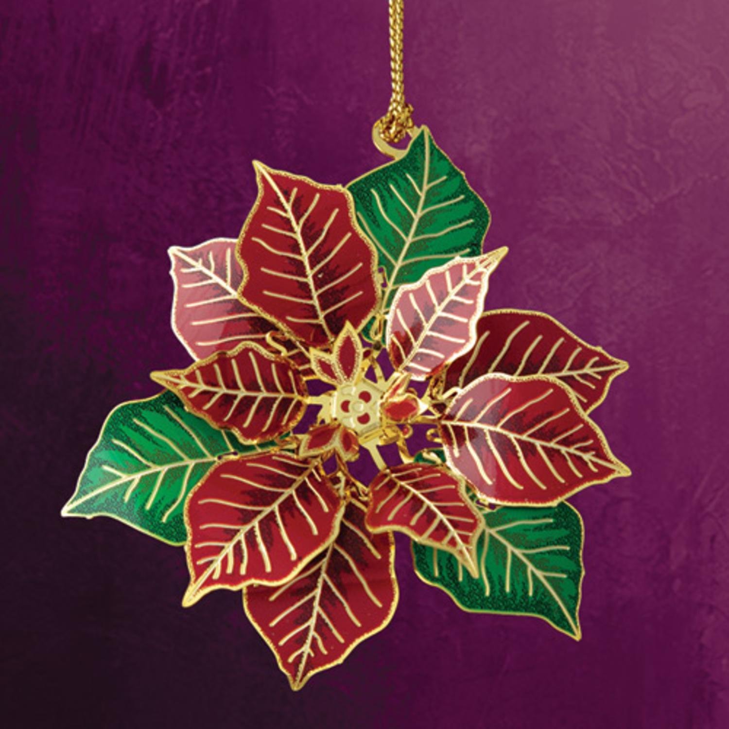 ChemArt 2.5" Collectible Keepsakes Poinsettia Flower