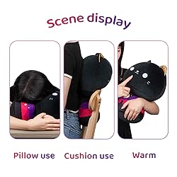 Mewaii 14 Inch Mushroom Plush, Kawaii Black Cat