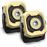 HOTLIGH Husband Valentines Day Gifts, Magnetic Light with IPX4 Waterproof, 4000mAh Battery Led Work Light, Camping Light for Car Repair, Camping, Emergency, 2 Pack