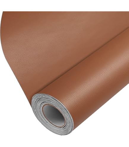 Besezx Large Self-Adhesive Leather Repair Patch - 120"x16", Dark Brown, For Furniture & Car Seats