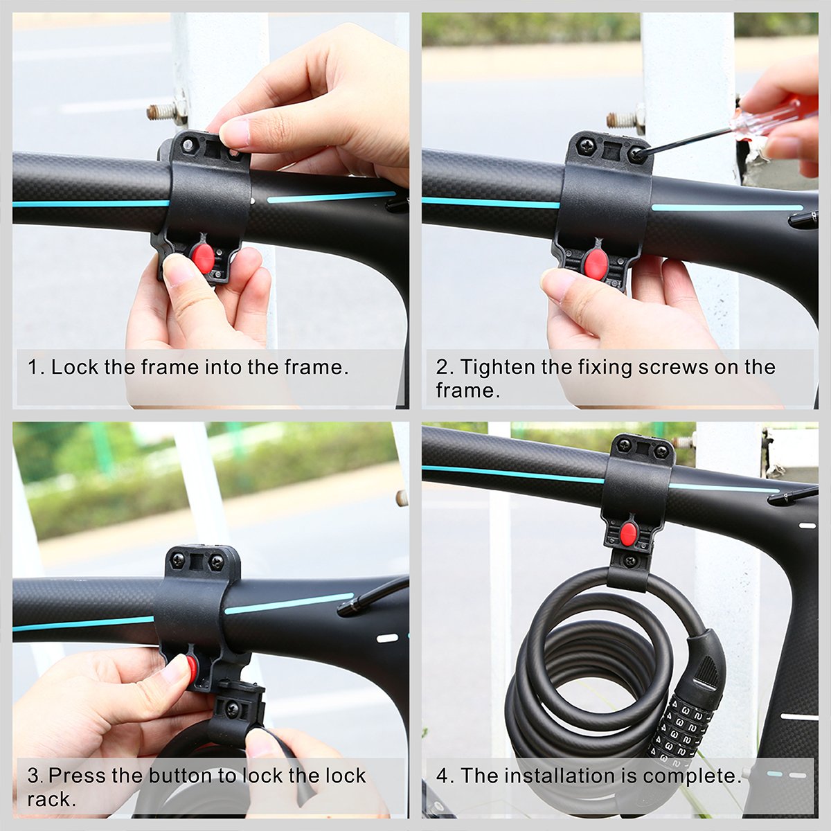 blusmart bicycle lock Bike Cable Locks - Heavy Duty Bike Lock