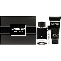 MONTBLANC MONTBLANC Explorer 3.3oz EDP Spray, 7.5ml EDP Spray 3.3oz Shower Gel Men -3 Pc Gift Set