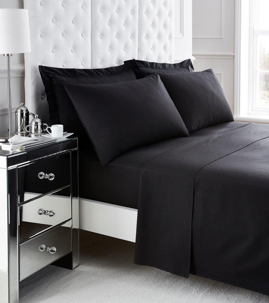 Gaveno Cavalia Soft and Luxurious 200 Thread Count Egyptian Cotton PILLOW CASES Oxford Black