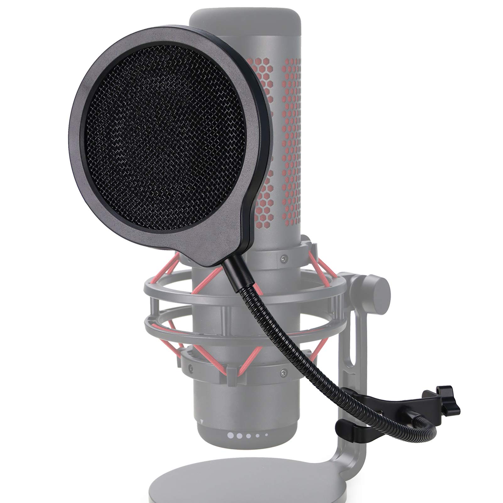 HyperX QuadCast Mic Pop Filter - Professional Microphone Metal Windscreen 4 Inch 3 Layers Pop Screen Suitable for HyperX QuadCast S Mic by YOUSHARES