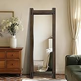 Scoffee Full Length Mirror with Wood Frame ,60" x 21" Standing Full Body Floor Wall Mounted Hanging Mirror for Bedroom, Living Room,Cloakroom