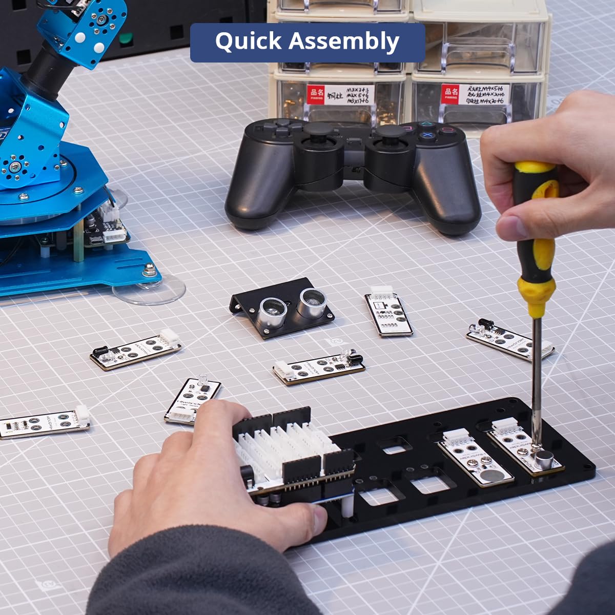 LewanSoul Robotic Arm 6DOF Robot Arm Kit with Secondary Development Compatible with Arduino, DIY Programming Kit STEAM Robot with Sensor and Arduino Open Source Code & Tutorial