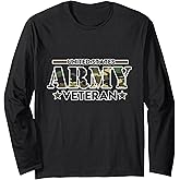 Veteran Shirt for Men - United States Army Veteran Long Sleeve T-Shirt