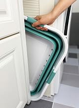 SAMMART 42L Collapsible Laundry Basket Foldable Storage Container White Celadon view 5