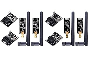 Bloepum 4Pcs NRF24L01+PA+ Transceiver Module with SMA Antenna 2.4 GHz 1100M + NRF24L01 Wireless Module for