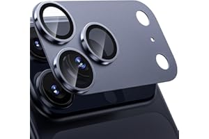 WSKEN for iPhone 17 Pro Camera Lens Protector, [Military Grade Shatterproof] [Strong Adhesion] Metal Aluminum Alloy Tempered 