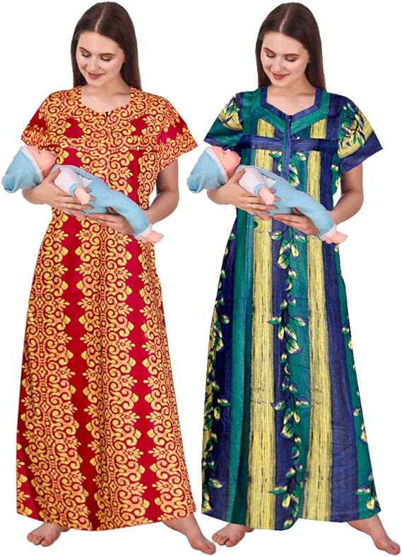 Indian Decor & Attire Women's Maternity Wear Nighties Women Full Length
