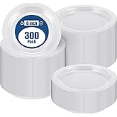 zisiueel 300 Pieces Clear Plastic Plate 6 Inch Small Disposable Round Dessert Plates Heavy Duty Appetizer Dinner Party Plates for Wedding BBQ Picnic Camping Events Party Supplies