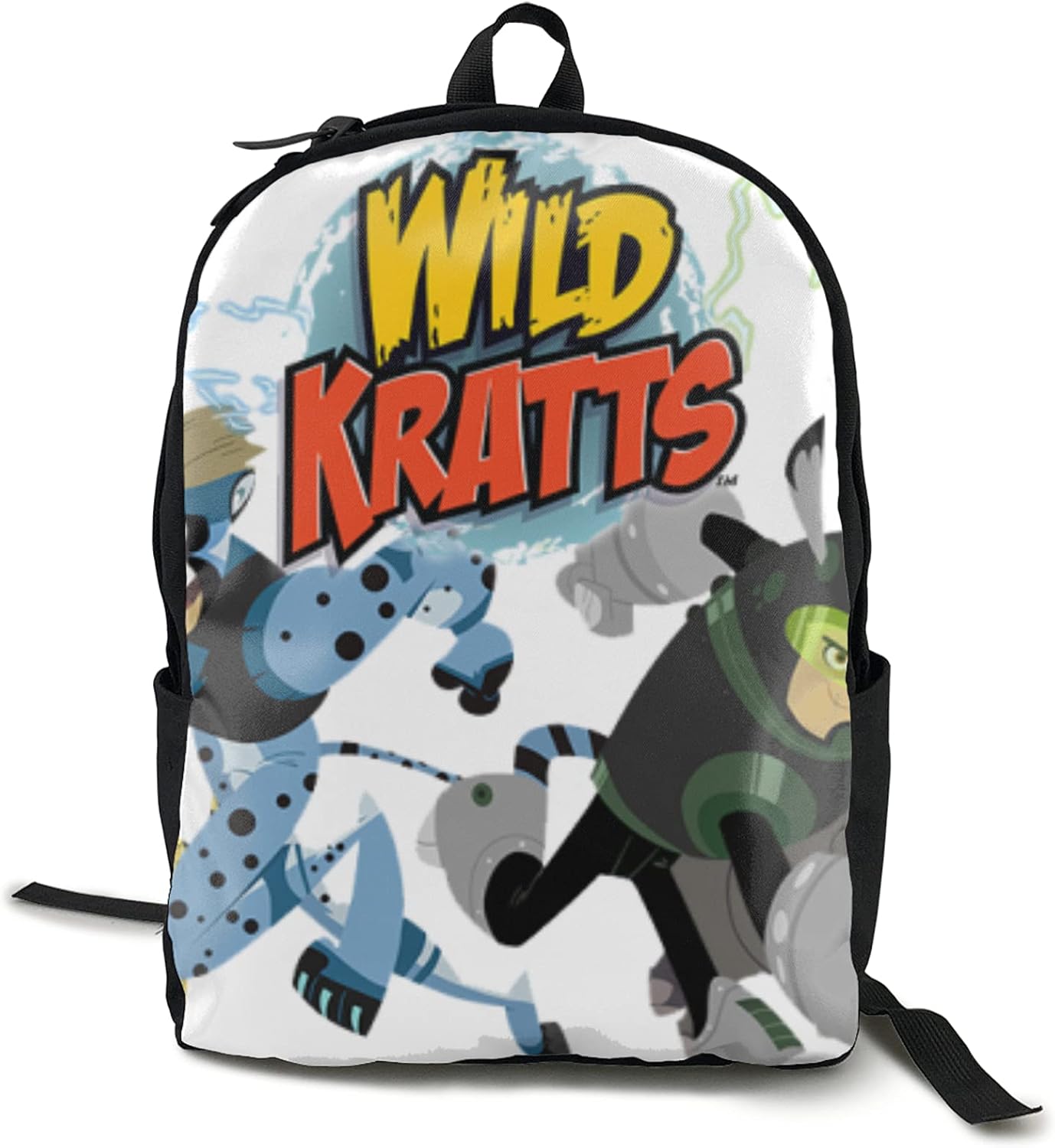 Wteqofy Wild Kratts School Bag Backpack Transfer Printing Polyester Boy Girl Gift High Capacity