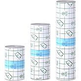 Emalla 3 Rolls Tattoo Second Skin Film Waterproof Tattoo Aftercare Bandage | Breathable Tattoo Cover Up Patch Tape Transparent Film 2", 4", 6" x 2.2 Yard Healing Wrap Tattoo Supplies for Swimming Shower