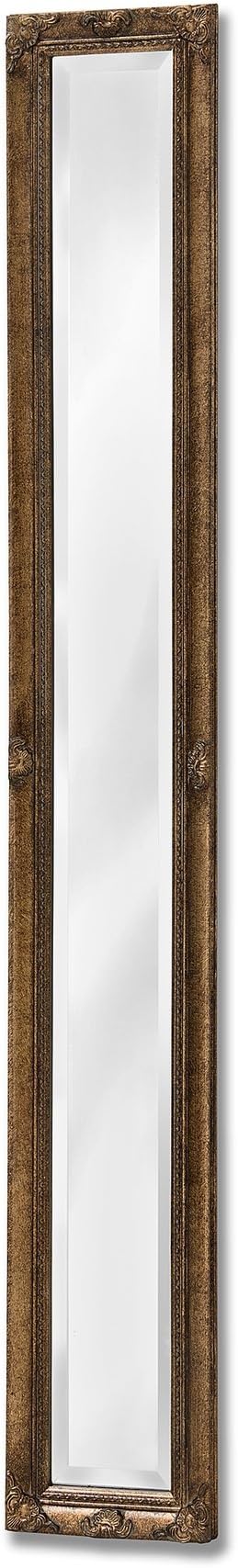 Interior Flair Tall Baroque Style Ornate Antique Gold Narrow Wall Mirror