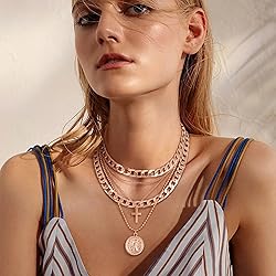 MJartoria Layered Necklaces for Women Trendy Retro