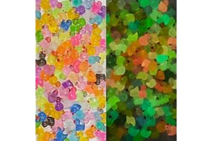 ATOYZYBIN 200 Pcs Mini Resin Luminous Tiny Ducks Glow in The Dark for Birthday Party Gift Aquarium DIY Slime Dollhouse Decor Accessories Micro Landscape Aquarium Landscape Hide and Seek Prank Toys（Mixed Color）