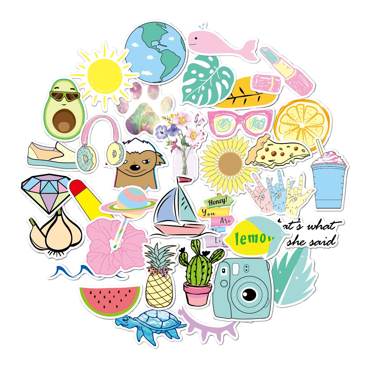 HCNOCNB Vsco Girls Stickers for Water Bottles Big35-Pack,Waterproof Stickers for Hydro Flask,Laptop,Phone,Travel Extra Durable(100% Vinyl)