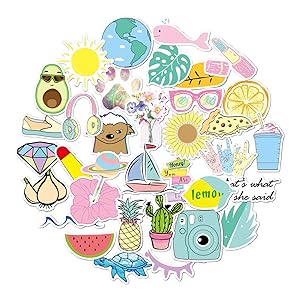 HCNOCNB Vsco Girls Stickers for Water Bottles Big35-Pack,Waterproof Stickers for Hydro Flask,Laptop,Phone,Travel Extra Durable(100% Vinyl)