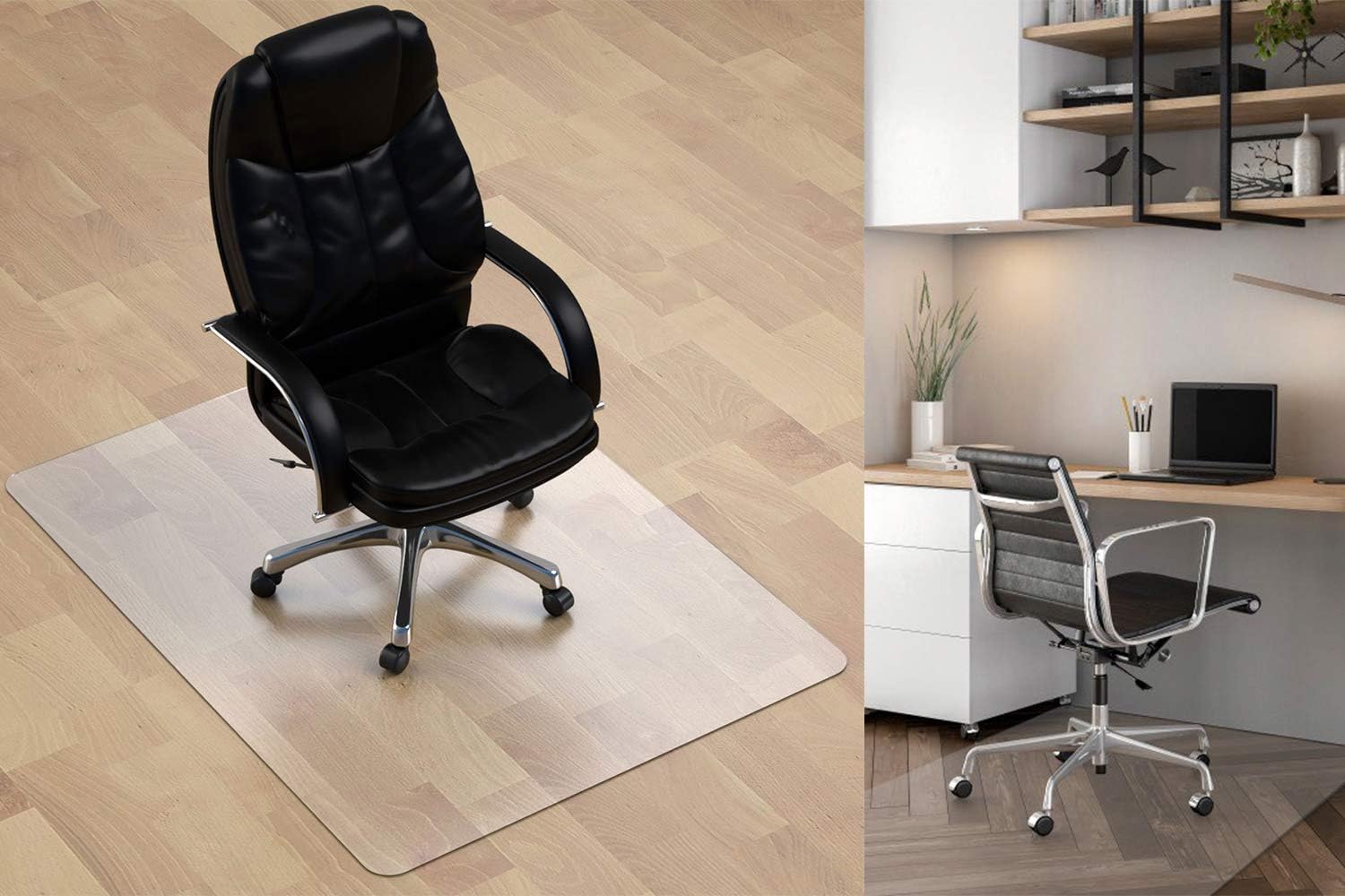 TOMIR Hard Floor Chair Mats,Floor Desk Mat,Office Chair Mat for Hardwood Floor, 48" x 36": Kitchen & Dining
