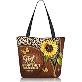 Nebcog Bible Tote Bags for Women Christian Gifts Religious Church Shoulder Bag