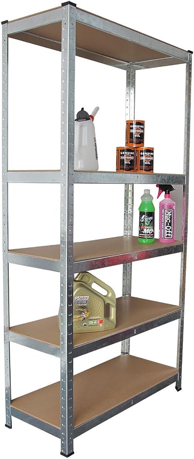 Panana 5 Tier Racking Shelf Heavy Duty Steel Garage Shelving Unit 180x90x40cm