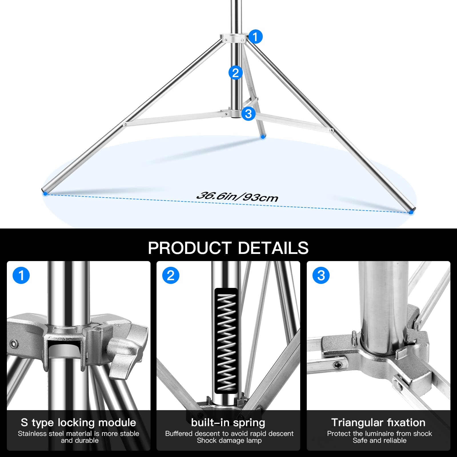 SUPON Stainless Steel Light Stand 110