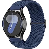 Stretchy Bands Compatible with Samsung Galaxy Watch 7 6 5 4 40mm 44mm/Galaxy Watch 6 4 Classic 42mm 46mm 43mm 47mm/Galaxy 5 Pro 45mm/Active 2, Braided 20mm Watch Band Elastic Nylon Strap for Men Women