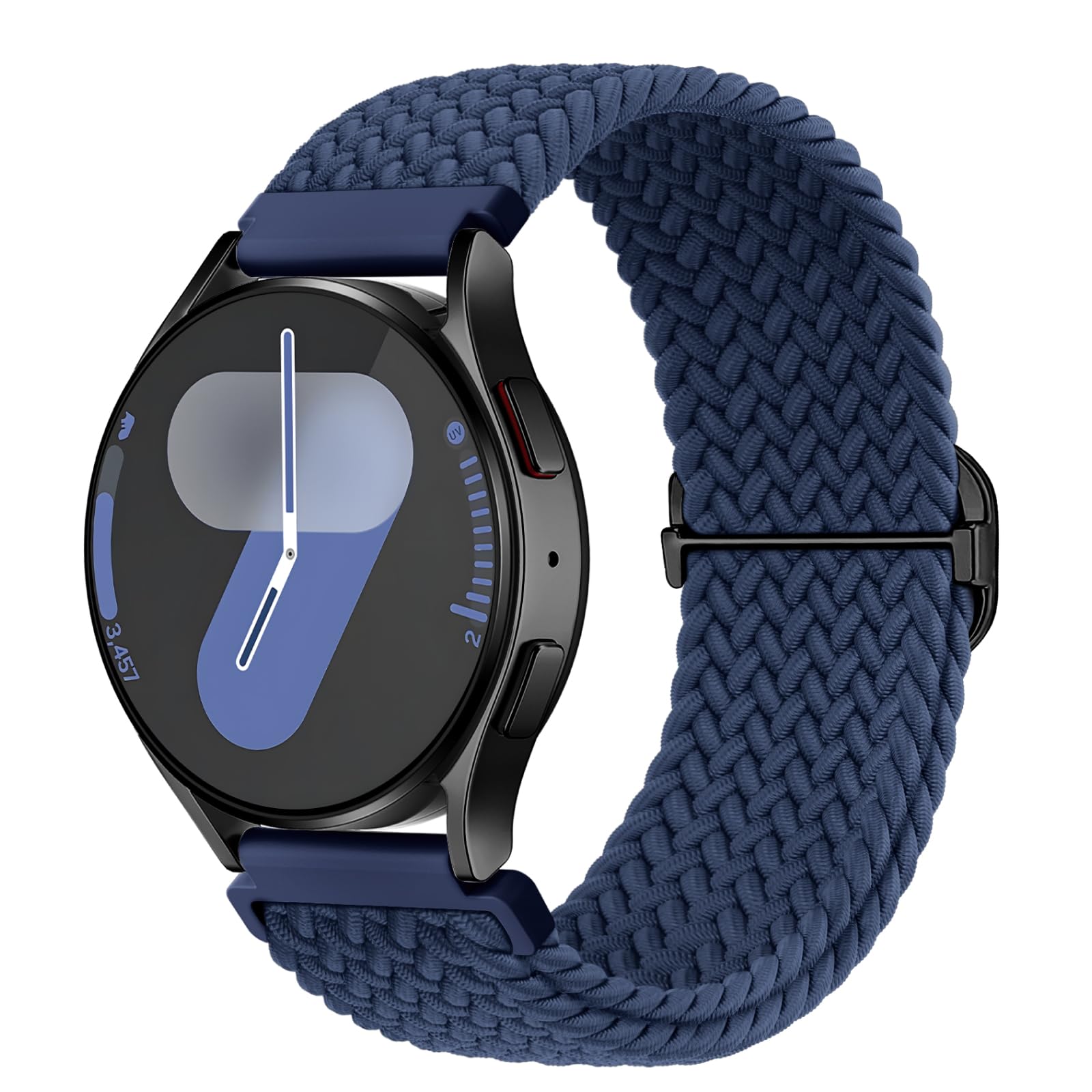 Stretchy Bands Compatible with Samsung Galaxy Watch 7 6 5 4 40mm 44mm/Galaxy Watch 6 4 Classic 42mm 46mm 43mm 47mm/Galaxy 5 Pro 45mm/Active 2, Braided 20mm Watch Band Elastic Nylon Strap for Men Women
