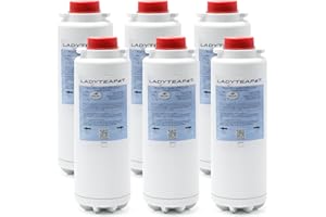 LADYTEAPOT 51300C Filter Replacement Compatible With Elkay 51300C WatrSentry EWF3000 (No Chip - 6 Pack)