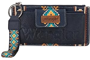 MONTANA WEST Wrangler Wallet Purse for Women Aztec Clutch Wristlet Wallet with Boho Credit Card Holder