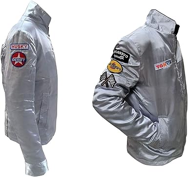 Men S Death Kurt Russell Stuntman Mike Icy Hot Grey Satin Halloween Jacket At Amazon Men S Clothing Store