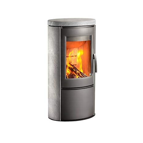 Varde Kaminofen 'Shape 2' mit Sichtfenster, Specksteinplatten und Rüttelrost (Konvektionsofen)