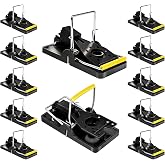 12 Pack Mouse Traps Indoor for Home, Reusable Mice Traps for House, Safe No Touch Humane Snap Traps, Small Mice Catchers for Home Indoor, Quick-Set Mousetraps Effective