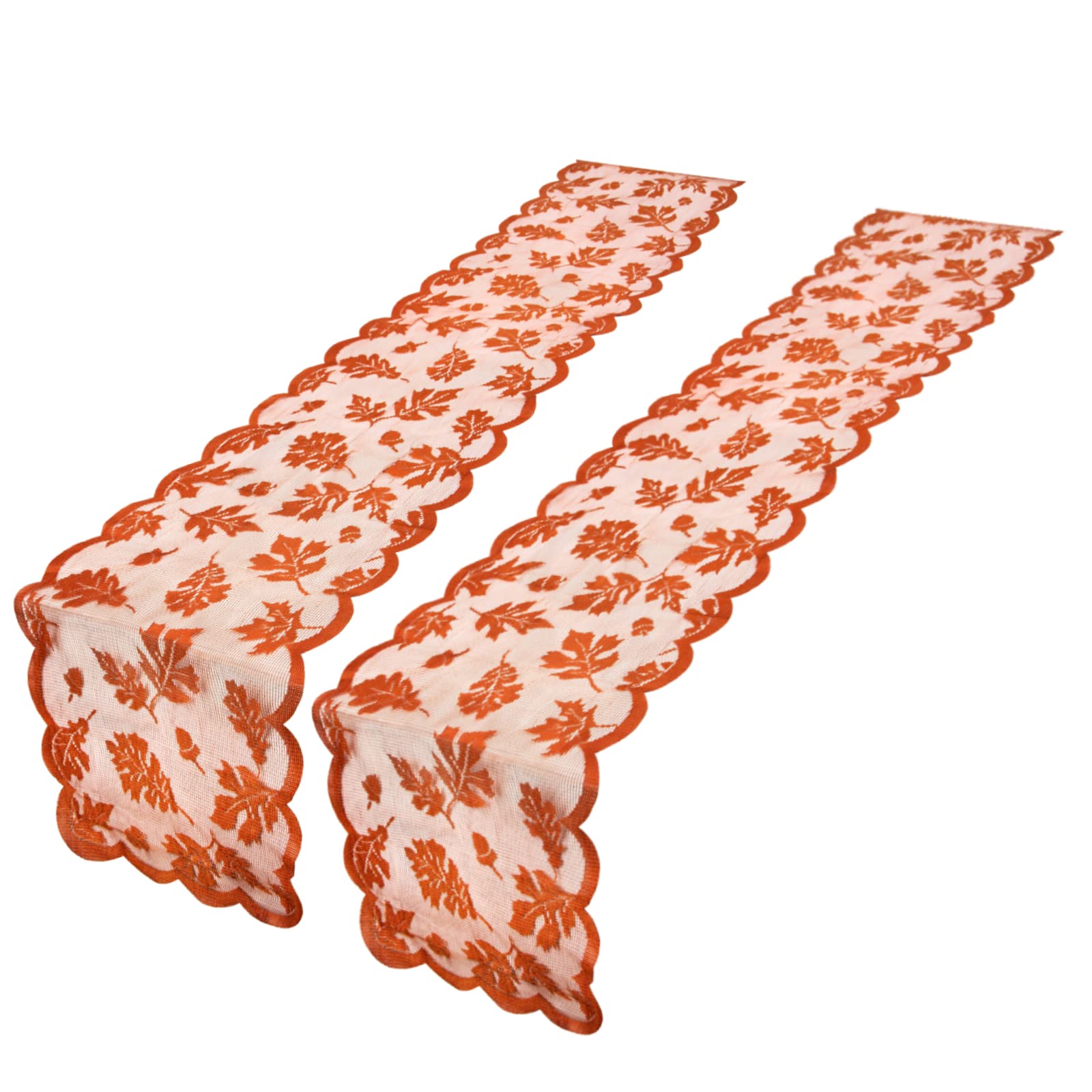 Photo 1 of Attmu 2 Pack Fall Table Runner, Thanksgiving Table Runner, Fall Table Decor for Home with Maple Leaves Lace for Thanksgiving Dinner Table Decoration(13 x 72 inches)