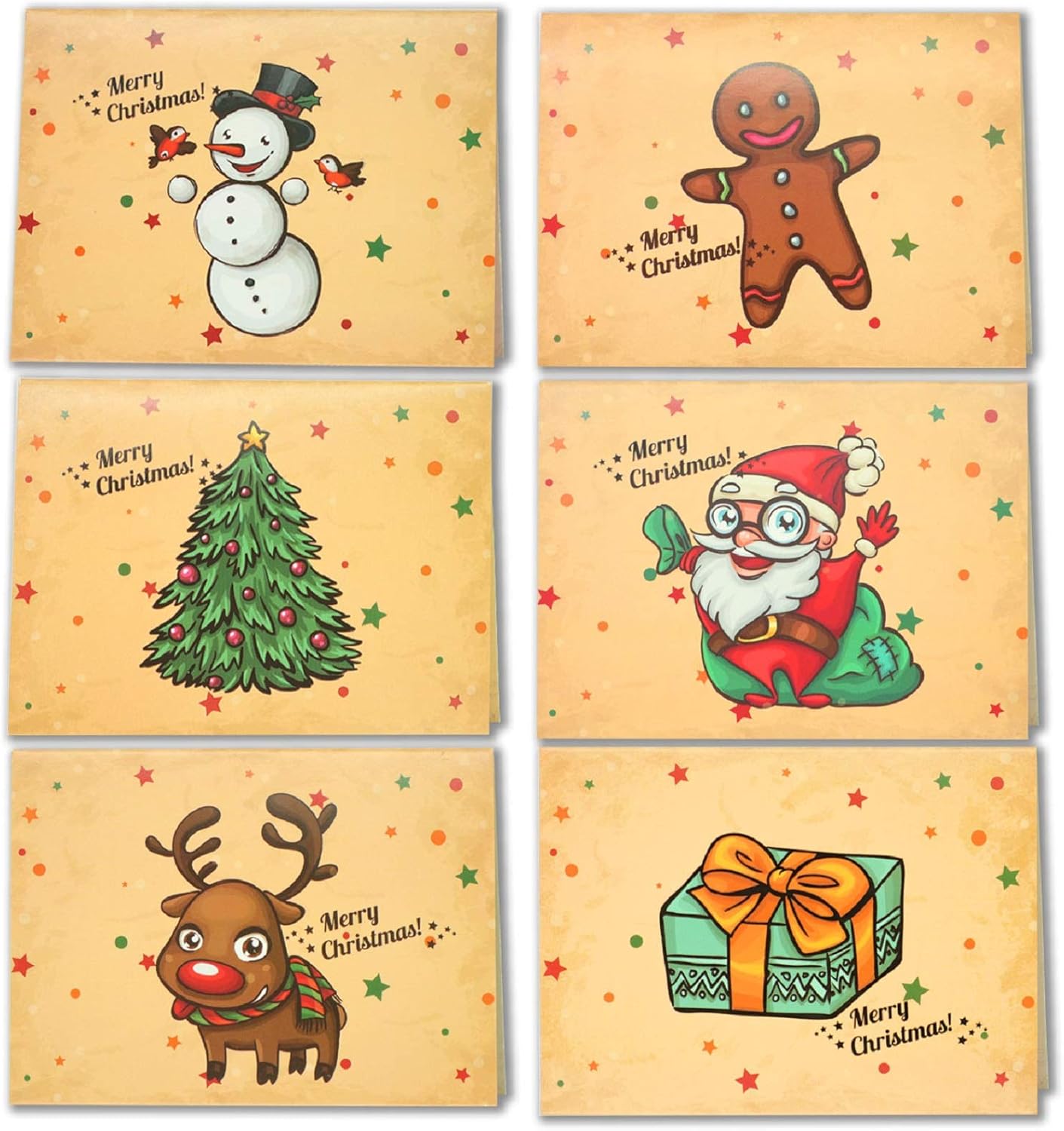 Lehour 30 Pc Cartoline Di Natale Allegre Cartoline Di Babbo Natale Con Buste E Adesivi Per Le Vacanze Natalizie Babbo Amazon It Cancelleria E Prodotti Per Ufficio