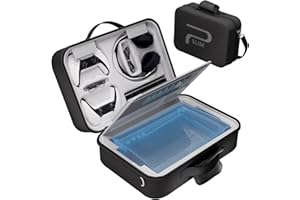 MOCADIA Carrying Case for PS5 SLIM 2023, Hard Shell Travel Case Compatible Playstation 5 Slim Console Protective Bag, Headset, PS5 Controller, Game Discs, and Gaming Accessories （Black）
