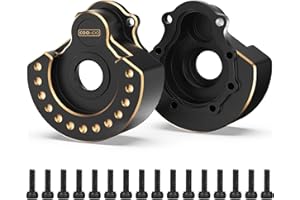 COOWOO Brass Outer Portal Drive Housing, 6.38oz Weight Front & Rear Steering Knuckle Counterweight Upgrades for TRX-4 TRX-6 - Set of 2 Replace 8251(Black)